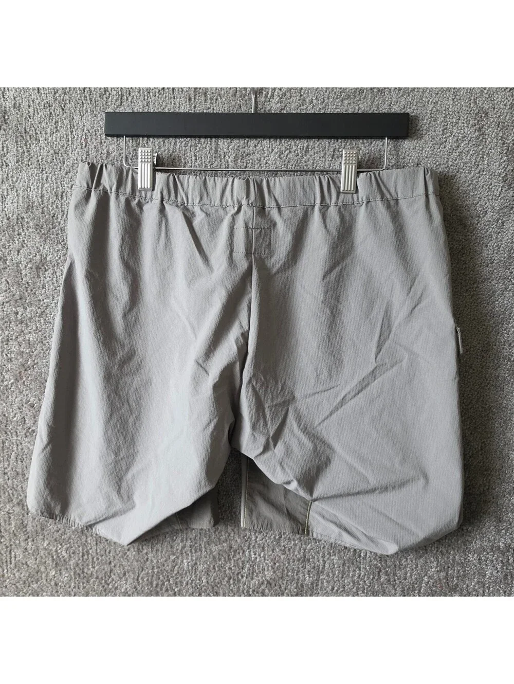 Santa Cruz Short Men Sz Lg Gray 2000s Mountain Bike Webge Belt Yellow Embroider